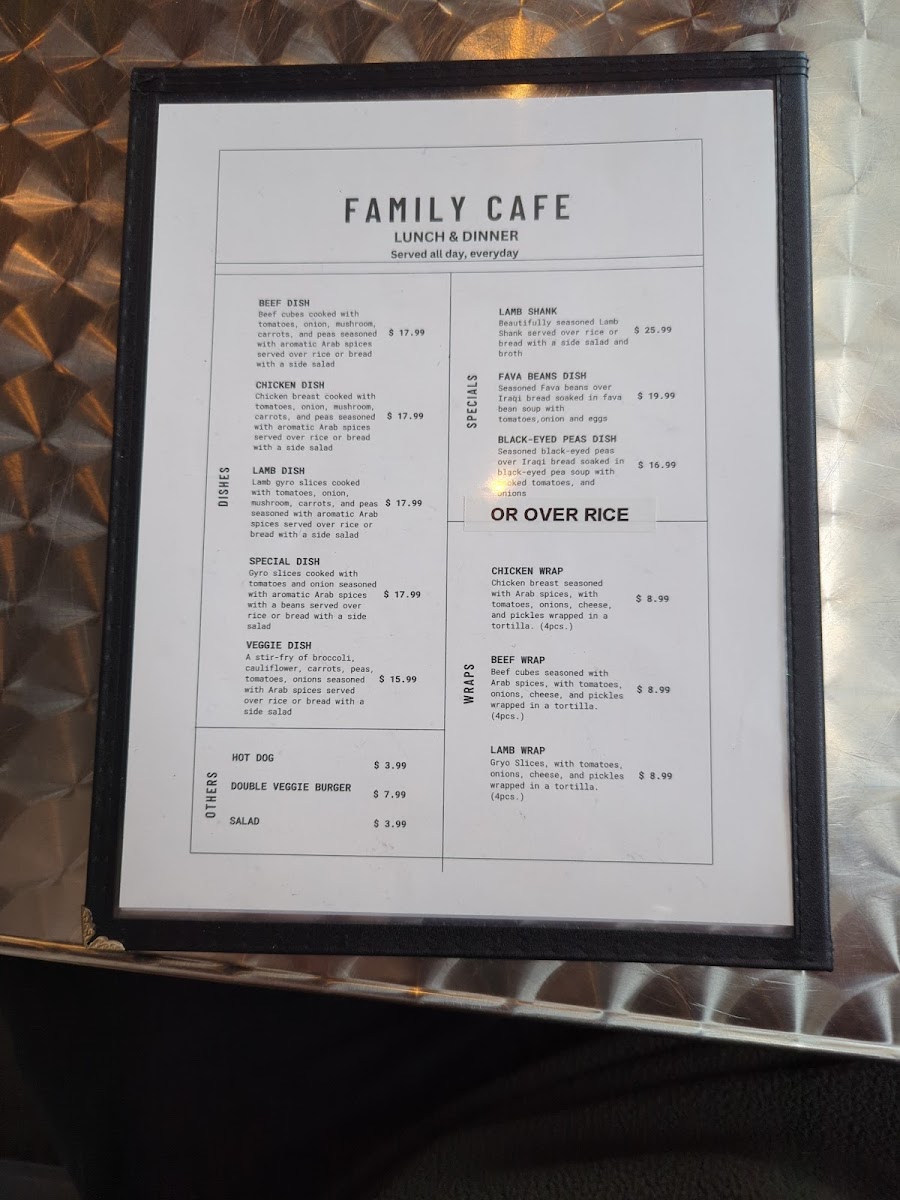 Menu Family Café-1